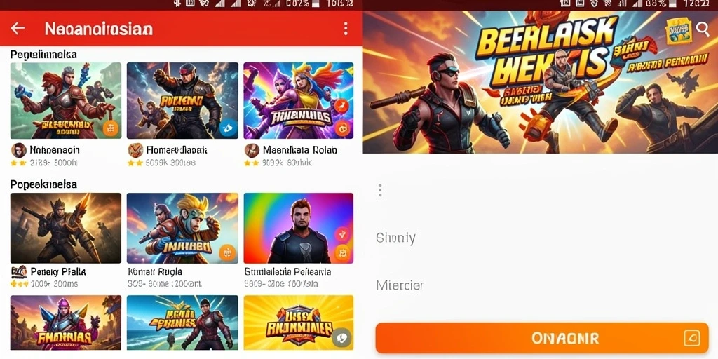Gambaran karakter heroik dalam aksi.