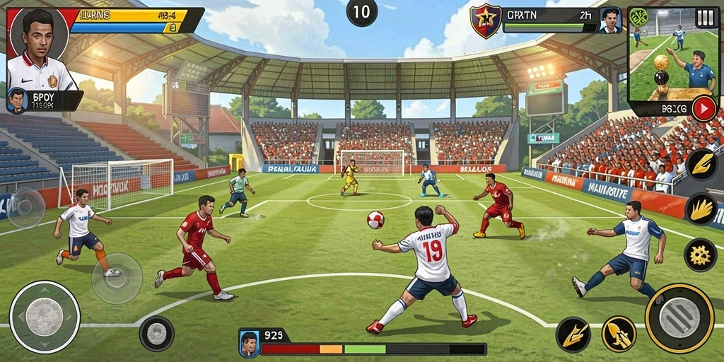 Screenshot menunjukkan karakter utama GX88 dalam aksi.