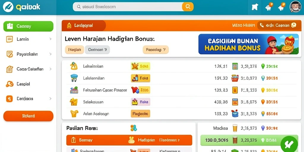 Tampilan utama HP777 dengan desain grafis yang menarik.