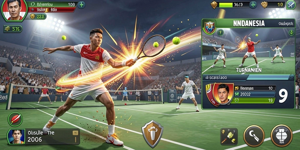 Tangkapan layar menunjukkan aksi yang mendebarkan di dalam game.