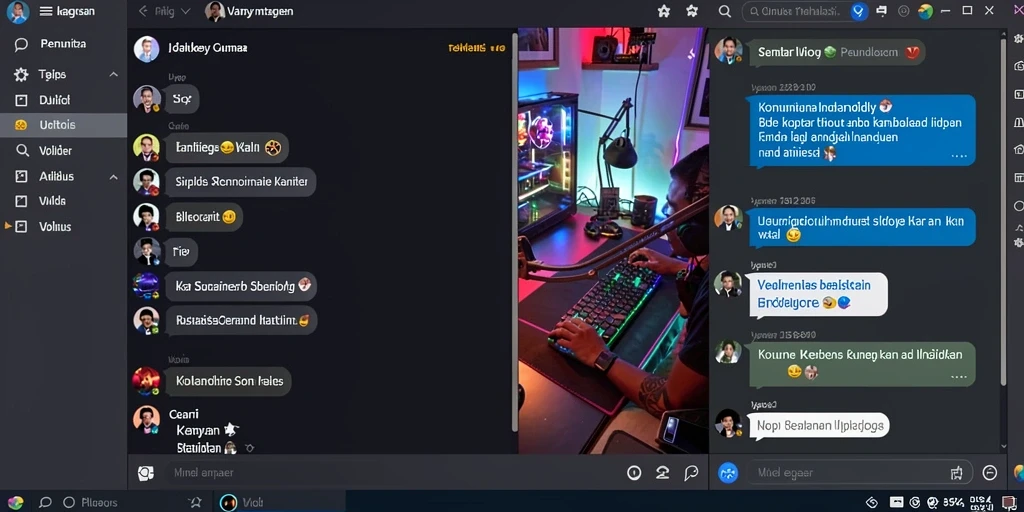 Screenshot menunjukkan tema permainan yang memukau.